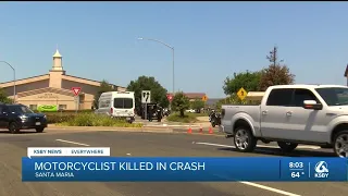 Motorcyclist killed in crash in Santa Maria