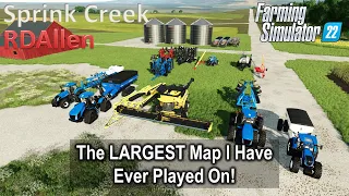 This Map is INSANE! 36x Map! | E1 Spring Creek | Farming Simulator 22