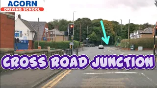 Cross Road Junctions control by traffic lights and lane marking I Automatic Driving instructor