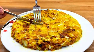 Cabbage with lentils tastes better than meat! Quick, simple and tasty lentil recipe for dinner!