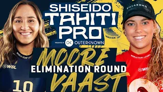 Carissa Moore vs Aelan Vaast | SHISEIDO Tahiti Pro - Elimination Round Heat Replay