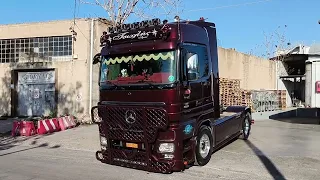 Mercedes Benz Actros-Πάσα δύναμη. Ακούστε V8 θόρυβο!