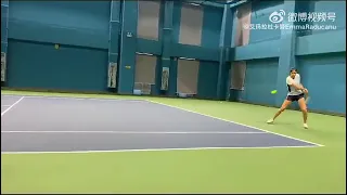 Emma Raducanu practice in China