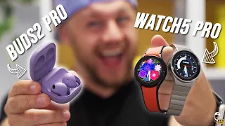 💎 Galaxy Watch5 Pro se Safírem & sluchátka Galaxy Buds2 Pro (První dojmy) [4K]