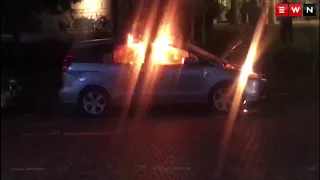 Violence in Sandton between Uber drivers and metered taxis