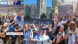 Completely Crazy Argentina Fan Reactions To Messi Goal and 2-1 Win Against Australia