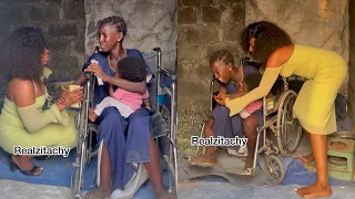 A must watch: 19year old homeless and disabled girl living in an abandoned building with her baby 🥺