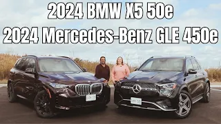 2024 Mercedes-Benz GLE 450e vs 2024 BMW X5 50e Comparison Review