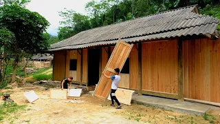 Installation of main doors - Windows for wooden houses _ Phuong's family life