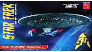 How to Build the Star Trek Enterprise NCC 1701-D 1:1400 Scale AMT Model Kit #955 Review