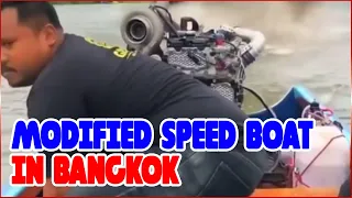 This Modified Speed Boat, Turbo Longtail Thai Riverboats in Bangkok