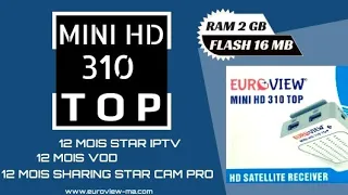 تحديث وتفعيل سيرفر و IPTV FULL HD لمدة سنة للجهاز ERUOVIEW MINI HD 310 TOP التحديث  أسفل الفيديو