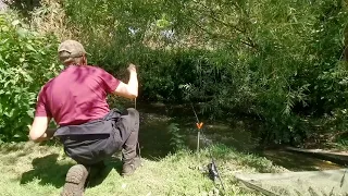 fishing the river roach next to Rochford reservoir