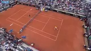 2015 Internazionali BNL d'Italia Semi Finals Rome tennis - Novak Djokovic lob shot