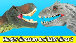 [EN] Hungry dinosaurs and baby dinos 2ㅣdino cartoon, dinosaurs cartoon for kidsㅣCoCosToy