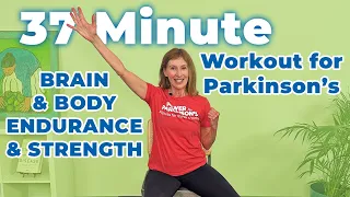 37 Minute Workout for Parkinson's | Endurance, Mental & Vocal Strength Exercises + Standing Options