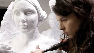 Making of a stone sculpture MARBLE ANGEL