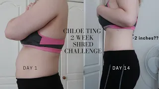 I DID THE CHLOE TING 2 WEEK SHRED CHALLENGE ! | it actually worked!! |