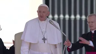 General Audience with Pope Francis, from St. Peter's Square, Vatican 8 June 2022 HD