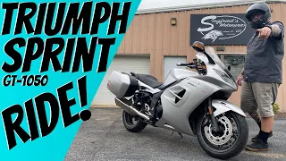 The BEST "small" CC Sport touring bike available! The Triumph Sprint GT 1050 Test Ride!