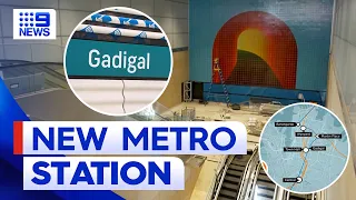 Gadigal Sydney Metro stop is being built to take pressure off Town Hall station | 9 News Australia