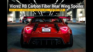 Vicrez RB Carbon Fiber Rear Wing Spoiler vz101483 | 2012 - 2020  Scion FRS/ Subaru BRZ | Overview