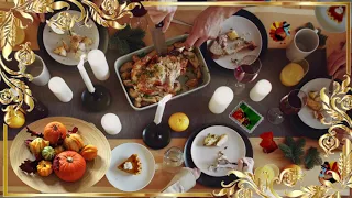 A Warm Thanksgiving Meal (Celebrating with Family) ASMR Ambience