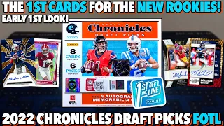 THE 1ST 2022 ROOKIE CARDS! | 2022 Panini Chronicles Draft Picks Collegiate Football FOTL Hobby Box