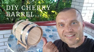 Cherry barrel from an old log | DIY | How to make a wooden barrel