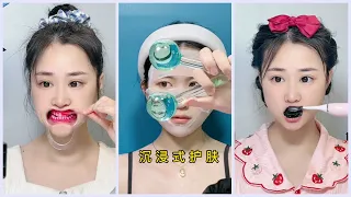 ASMR SKINCARE ROUTINE GIRLS CHINESE ✨✨抖音中文自理ASMR视频