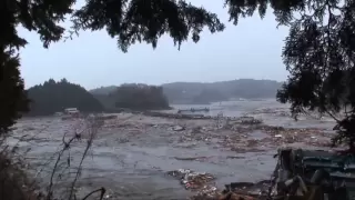 東日本大震災　南三陸町伊里前湾大津波