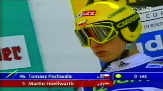 Tomasz Pochwała (105,5 m) vs Martin Höllwarth (115 m) - 4HT Oberstdorf 30.12.2001