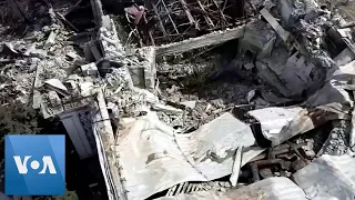 Drone Shows Destroyed Theater in Besieged Mariupol