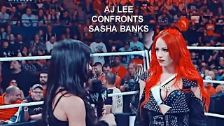 AJ Lee confronts Sasha on RAW