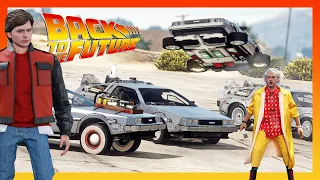 Time Traveling in Every DeLorean from Back To The Future! | GTA V Mod Showcase