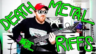 EASY DEATH METAL RIFF LESSON  WITH TABS !!!  THE OCTAVE CONCEPT