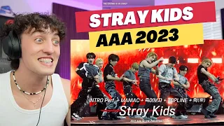 StrayKids (스트레이 키즈) 'INTRO Perf. + MANIAC + TOPLINE (AAA2023) | REACTION !!!