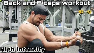 Back and biceps workout | high volume high intensity | muscle building