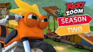 The Biggest Jump Ever ⚡️Season Two ⚡️ Motorcycle Cartoon | Ricky Zoom