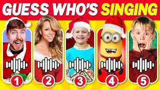 Guess Who's Singing 🎅 The Most Popular Christmas Song 🎄 Mariah Carey, Nastya, Payton Delu, MrBeast