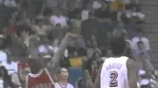 Michael Jordan   MJ and Pippen, 6 pts = 4 secs   rare angle 1996