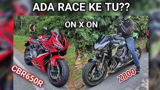 CBR650R cubaan mengejar Z800 di Gerik | CBR650R chasing Z800 bumpy twisty Malaysian road