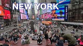 NEW YORK CITY Walking Tour [4K] - TIMES SQUARE -  New York Times Square Walking Tour
