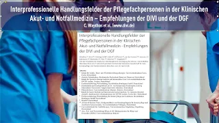 Interprofessionelle Handlungsfelder der Pflegefachpersonen in Klinischer Akut  und Notfallmedizin