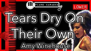 Tears Dry On Their Own (LOWER -3) - Amy Winehouse - Piano Karaoke Instrumental