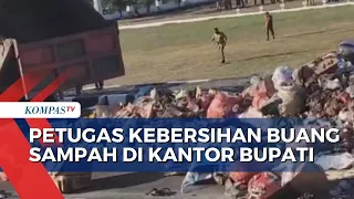 Gaji Tak Dibayar Selama 6 Bulan, Petugas Kebersihan Buang Sampah di Kantor Bupati Seram Bagian Barat