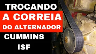 COMO TROCAR A CORREI DO ALTERNADOR DO MOTOR ISF