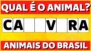 ADIVINHE - Qual é o Animal - com Letras Faltando - Animais do Brasil (QUIZ)