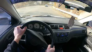 Late morning POV drive in my 2002 Lancer (with some pulls)