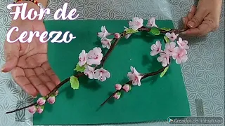 Cómo hacer FLORES DE CEREZOS con porcelana fría / cherry blossom